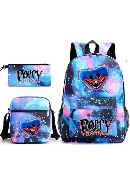 Poppy Playtime Baskılı Okul Çantası 3'lü Takım (Yurt Dışından)