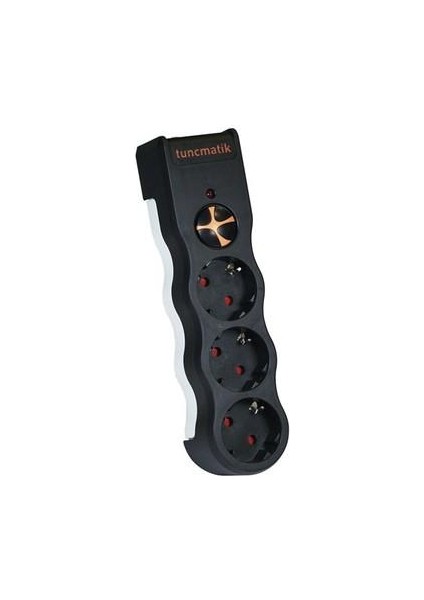 Tuncmatık Powersurge 3-Surge Protectıon Plug-525 Joule-Black