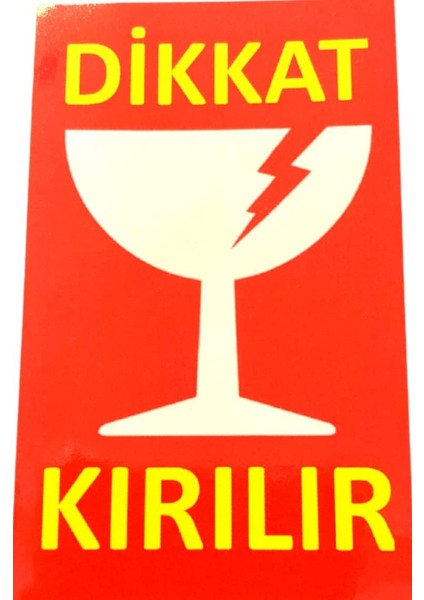 Işofis Dikkat Kırılır Etiketi, 5,2 x 8,5 cm (10 Adet) fiyatları