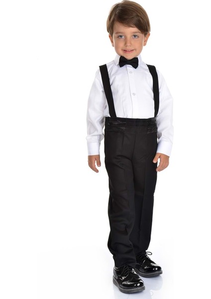 Saten Yaka Kuşaklı Yelekli Erkek Çocuk Takım fiyatları