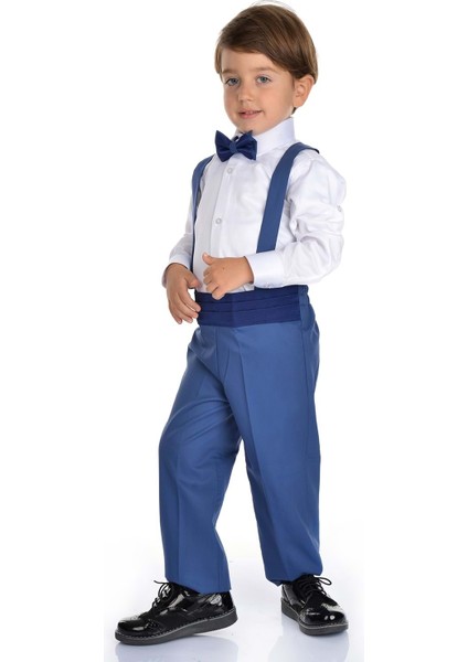 Saten Yaka Kuşaklı Yelekli Erkek Çocuk Takım fiyatları