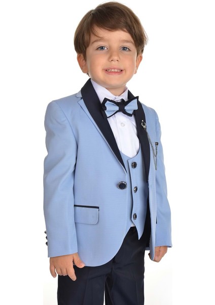 Ceketli Yelekli Erkek Çocuk Damatlık Takım Elbise modelleri