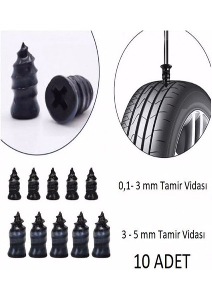 Halidi Motosiklet Araba Oto Lastik Tamir Kiti Lastik Tamiri Için Kauçuk Yama Vida Seti Lastik modelleri