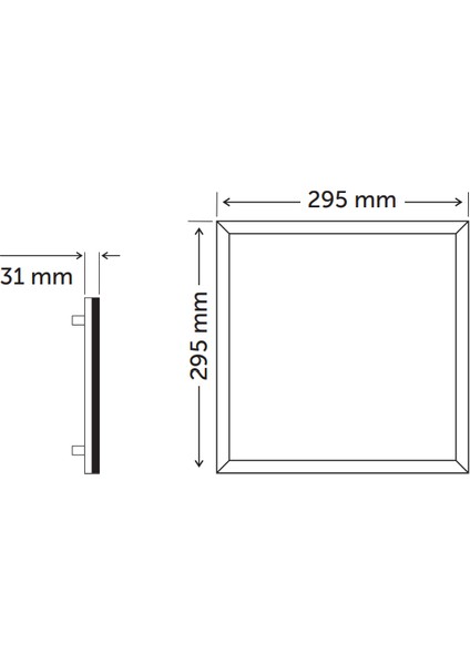 30X30 Backlight LED Panel Armatür 6500K