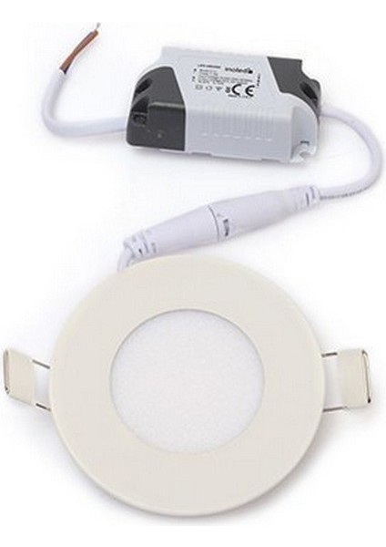 Sıva Altı Yuvarlak LED Panel Armatür 6500K/ Beyaz