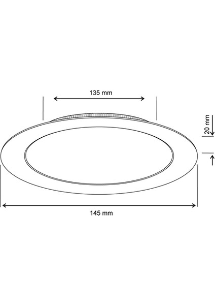 Sıva Altı Yuvarlak LED Panel Armatür 9W/3300K Gün Işığı fiyatları