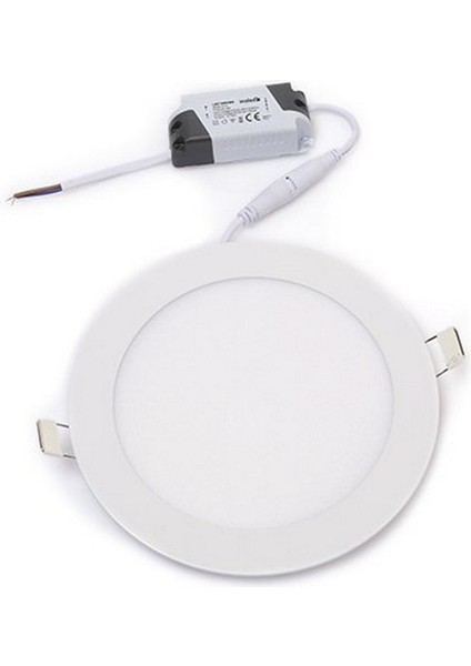 Sıva Altı Yuvarlak LED Panel Armatür 12W/ 6500K Beyaz