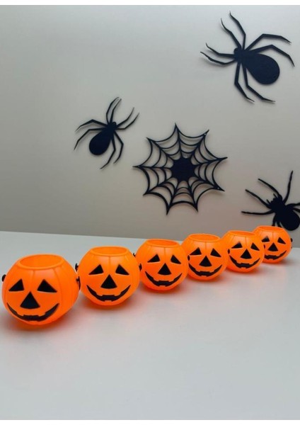 Cadılar Bayramı Halloween Balkabağı Mini Şeker Kovası 6 Lı fiyatları