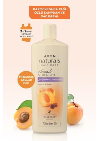 Naturals Kayısı ve Shea Yağı Içeren Şampuan ve Saç Kremi 700 ml