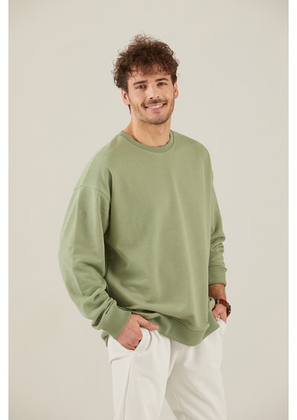 Erkek Yeşil Sweatshirt ( Model Kodu : J222014 )