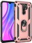 Xiaomi Redmi 9 Kılıf Yüzüklü Standlı Tank Çift Katmanlı Vega Rose Gold 1