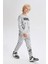 Erkek Çocuk Regular Fit Kalın Sweatshirt Kumaşı Marvel Lisanslı Bisiklet Yaka Desenli SWEATSHIRT X9567A622AU 1