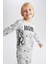 Erkek Çocuk Regular Fit Kalın Sweatshirt Kumaşı Marvel Lisanslı Bisiklet Yaka Desenli SWEATSHIRT X9567A622AU 3