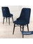 Concept Are SERISI 80 x 132 cm Mdf Açılabilir Siyah Mermer Desen Masa Takımı 4 Sandalye Gümüş Halkalı 4
