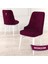 Concept Are Serisi 80 x 132 cm Açılabilir Mdf Masa Beyaz Mutfak Masa Takımı 6 Sandalye Gümüş Halkalı 4