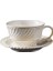 Japon Tarzı Basit Seramik Kahve Fincanı ve Daire Yüksek Sıcaklık Underglaze Çay Süt Kupa Ev Kupası Seti Drinkware Kupalar ve Tabaklar (Yurt Dışından) 1