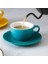 Yüksek Dereceli Seramik Kahve Fincanları Set Basit Avrupa Tarzı Cappuccino Çiçek Latte Kahve Fincanı ve Tabak Setleri (Yurt Dışından) 2