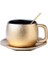 Küçük Lüks Altın Seramik Kahve Fincanı Set Ev Basit Modern Çay Bardağı Seti Nordic Öğleden Sonra Çay Teacup Sacker Kahve Kupası Kahve Kupası ve Tabak Setleri (Yurt Dışından) 1