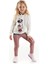 Minnie Lisanslı Kız Çocuk Kapüşonlu Sweatshirt ve Deri Tayt 2'li Takım 20189 2