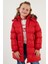 Tüylü Kapüşonlu Cepli Şişme Mont Kız Çocuk Mont 5766038 4