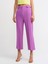 5026 Düğme Detaylı Pantolon-Lila 3