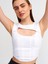 30106 Pencereli Korse Top-Beyaz 4