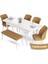 Concept Aya Serisi 80 x 132 cm Açılabilir Beyaz Mutfak Masa Takımı 4 Sandalye 1 Bench 5