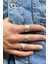 3'lü Gümüş Kaplama Ayarlanabilir Unisex Yüzük Set 2