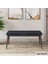 Concept Taç Serisi 80 x 132 cm Barok Ahşap Desen Masa Takımı 4 Sandalye Gümüş Halkalı ve 1 Bench 3