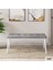 Concept Taç Serisi 80 x 132 cm Beyaz Mutfak Masa Takımı 4 Sandalye Gümüş Halkalı ve 1 Bench 3