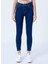 Yüksek Bel Dar Paça Skinny Fit Koyu Mavi Kadın Denim Pantolon 22K0565K1 2