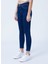 Yüksek Bel Dar Paça Skinny Fit Koyu Mavi Kadın Denim Pantolon 22K0565K1 3