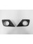Peugeot 207- 09/12; Sis Lamba Kapağı Sağ/sol Set (2 Parça) Sis Delikli Çerçevesi Gri 1