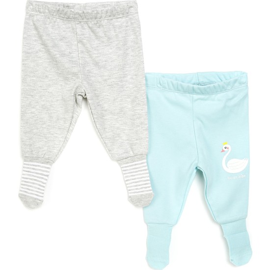 Hellobaby Basic Kız Bebek 2li Çoraplı Pijama Pantolon