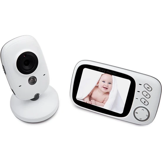 Strongart Baby Monitor - Gece Görüşlü Oda Sıcaklığı Kontrollü Bebek Video Kamerası
