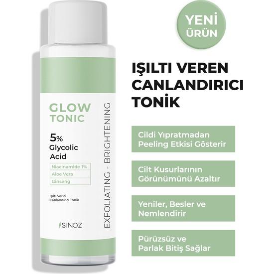 Sinoz Glow Tonic 5 Glycolic Acid Işıltı Verici Canlandırıcı Fiyatı