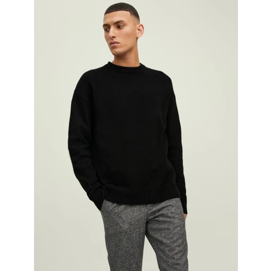 Jack & Jones Jack & Jones Erkek Siyah Renk Örme Kazak 12215468