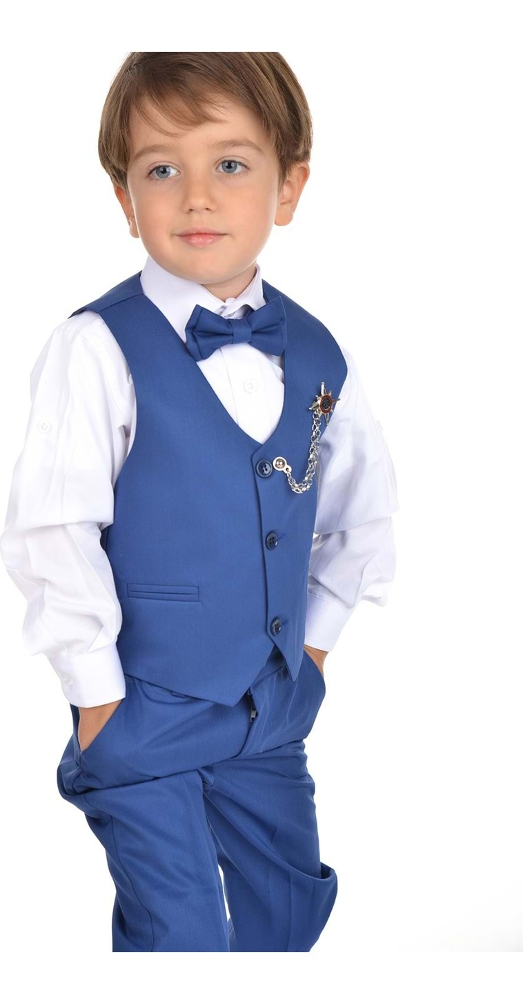 Mnk Baby Yelekli Smokin Erkek Çocuk Takım görsel 5