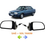 Fesan Renault 9 Broadway Model Sağ + Sol Dikiz Aynası Takımı Siyah Renk Özellikleriyle