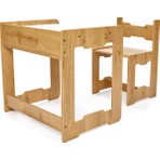Minera 4-6 Yaş Martı Model Ahşap Montessori Aktivite Çalışma Masa Ve Sandalye Seti (1 Masa + 1 Sandalye)