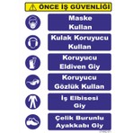 Vizyon Trafik Önce Iş Güvenliği Uyarı Levhası