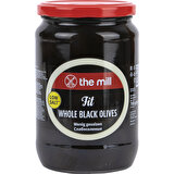 The Mill Fit Siyah Zeytin 350 gr Cam Kavanoz - Maks. %2 Tuz - Çekirdekli - Kendi Salamurasında - Kuzey Ege Bölgesi Zeytinleri