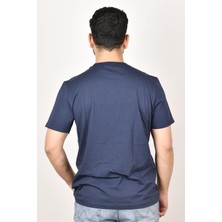 Lee L211918410 Erkek Lacivert Bisiklet Yaka T-Shirt