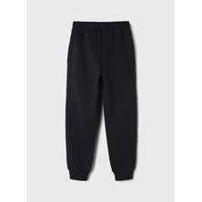 Lmtd Lastikli Paça Siyah Erkek Çocuk Eşofman Altı Nlmopawl Double Knee Sweat Pant