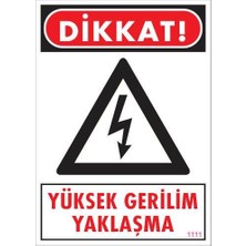 Avmdepo Yüksek Gerilim Uyarı Levhası 25X35 KOD:1111