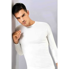 Tutku Elit ELT1302 / Elit Elastan Sıfır Yaka Uzun Kol (1 Adet) | Beyaz