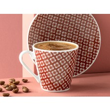 English Home Alessi Porselen 2'li Kahve Fincan Takımı 80 ml Bordo