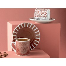 English Home Royal Blend Porselen 2'li Kahve Fincan Takımı 80 ml Bordo