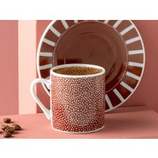 English Home Royal Blend Porselen 2'li Kahve Fincan Takımı 80 ml Bordo