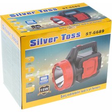 Silver Toss Fener El Projektör 10W LED Şarjlı 6000MAH ST6689 6897